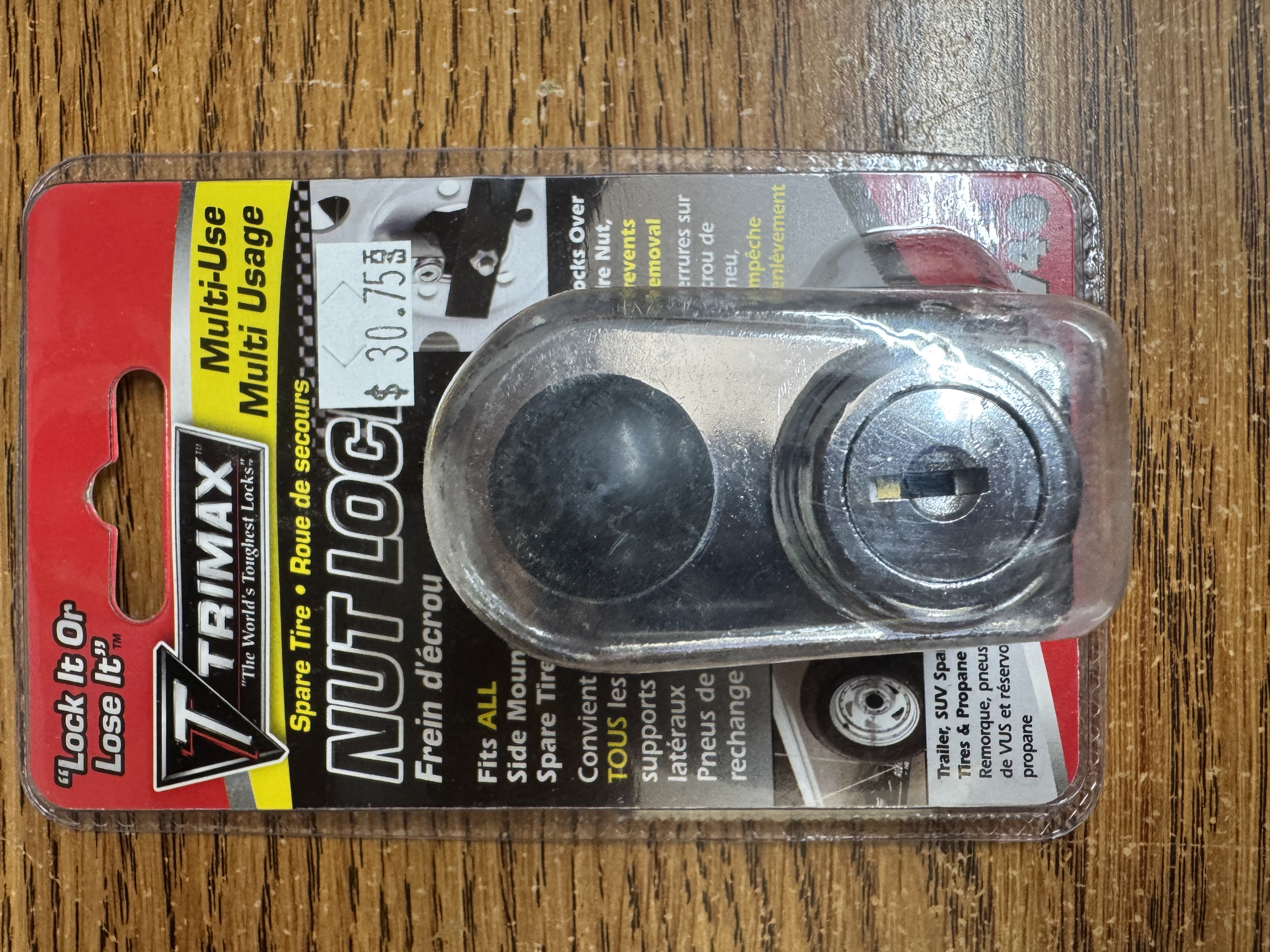 Multi-Use Spare Tire Nut Lock